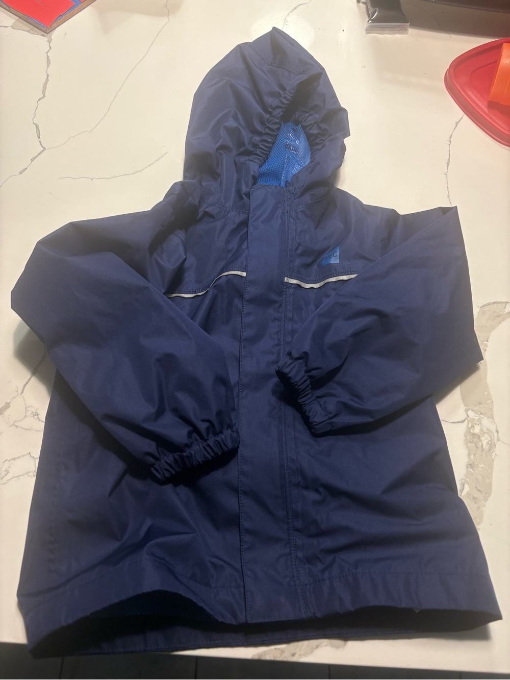 MEC Kids Navy Hooded Rain Jacket